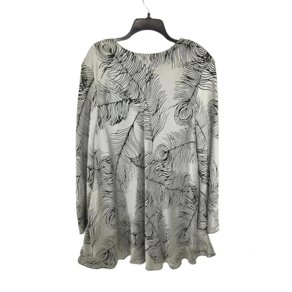 {Amy Michelson for Holly Harp} Vintage Feather Print Dress - Picture 3 of 14